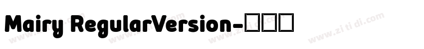 Mairy RegularVersion字体转换